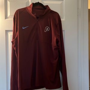 Men’s 1/4 Zip Retro Phillies Nike Dri-Fit Pullover Size XXL